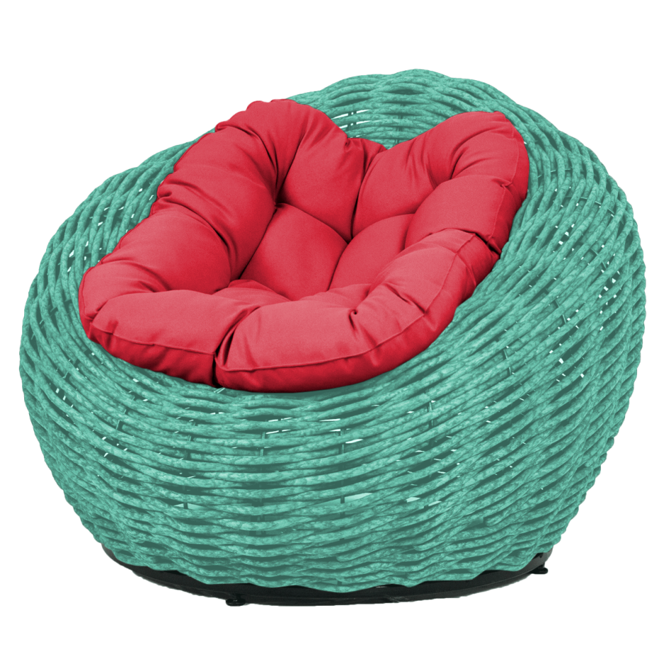 Кресло-гнездо плетеное DeckWOOD Nest (бирюза)