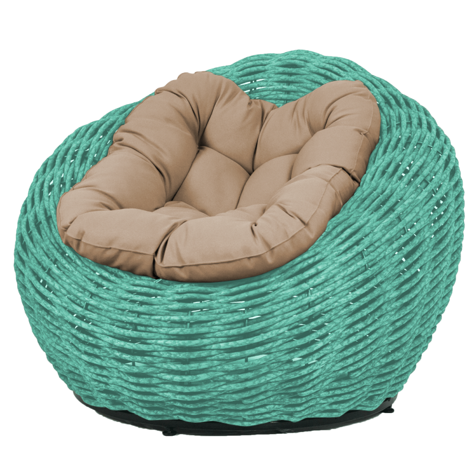 Кресло-гнездо плетеное DeckWOOD Nest (бирюза)