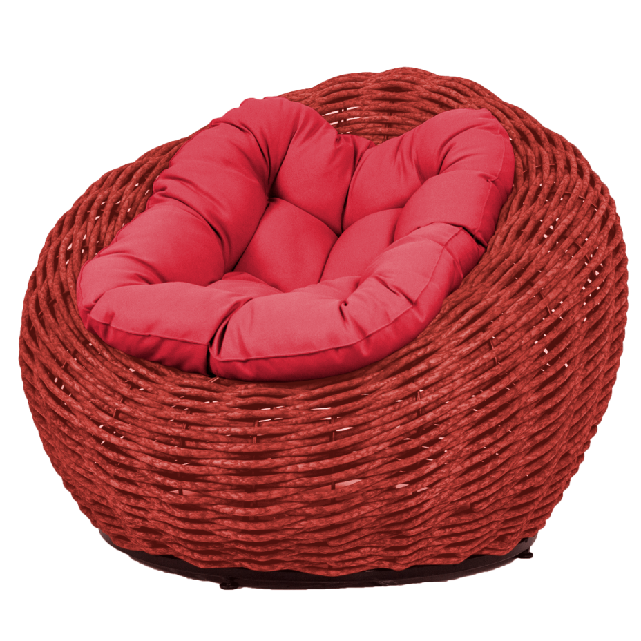 Кресло-гнездо плетеное DeckWOOD Nest (красный)