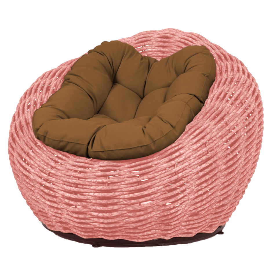 Кресло-гнездо плетеное DeckWOOD Nest (светло-розовый)