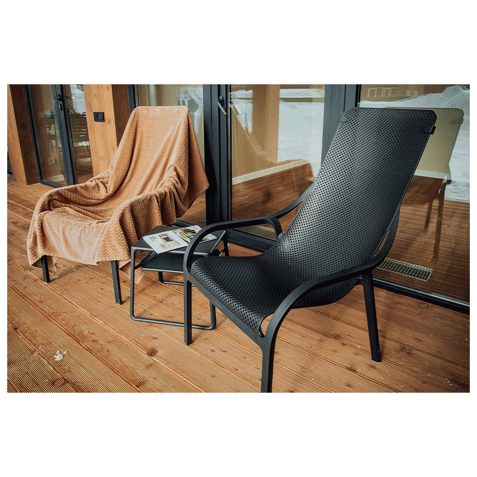 NET LOUNGE, лаунж-кресло пластиковое (antracite/антрацит)