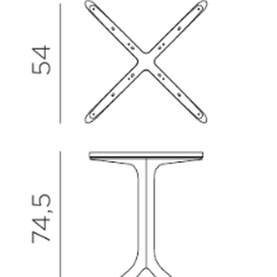 CLIP 70, стол пластиковый обеденный (tortora/тортора)