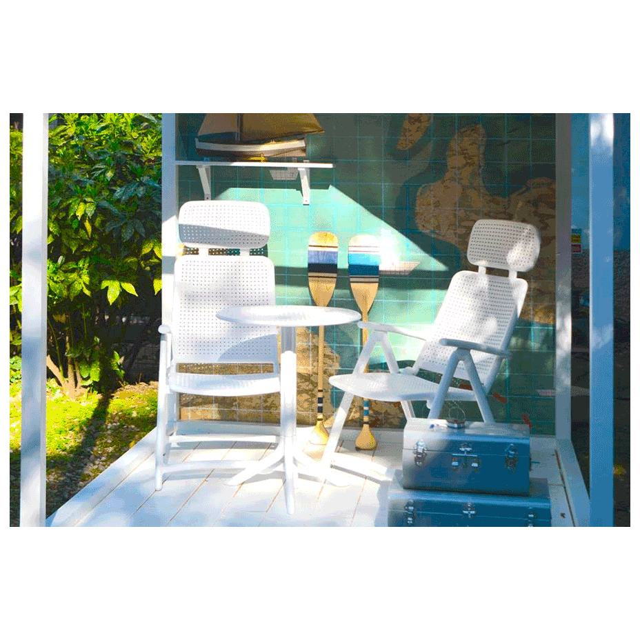 ACQUAMARINA, кресло-шезлонг складное (bianco/белый)