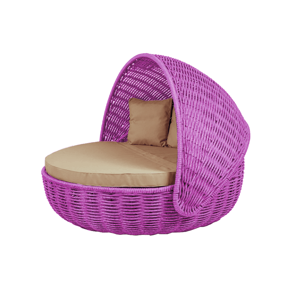 Беседка-кровать NestBed с откидным верхом DeckWOOD (фуксия)