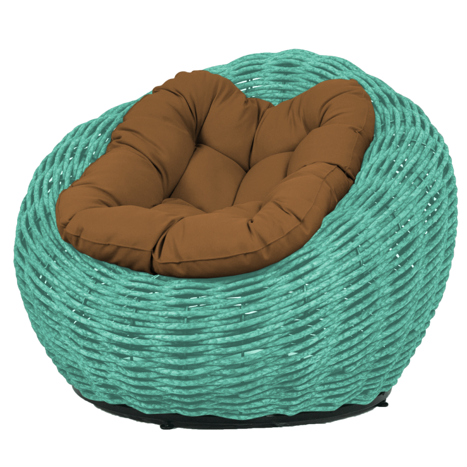 Кресло-гнездо плетеное DeckWOOD Nest (бирюза)
