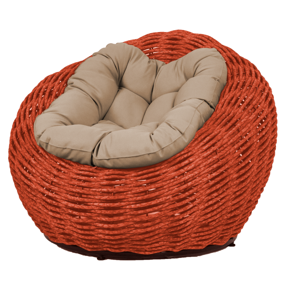 Кресло-гнездо плетеное DeckWOOD Nest (оранжевый)