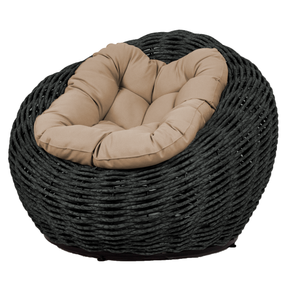 Кресло-гнездо плетеное DeckWOOD Nest (черный)
