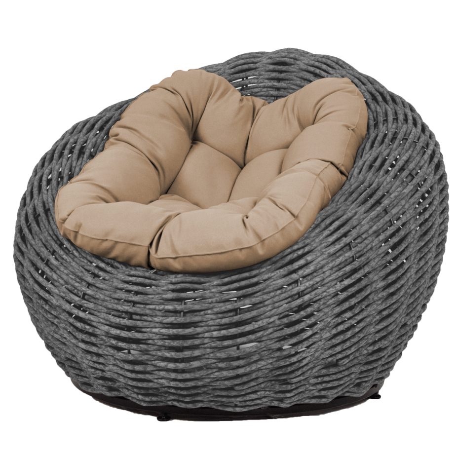 Кресло-гнездо плетеное DeckWOOD Nest (серый)