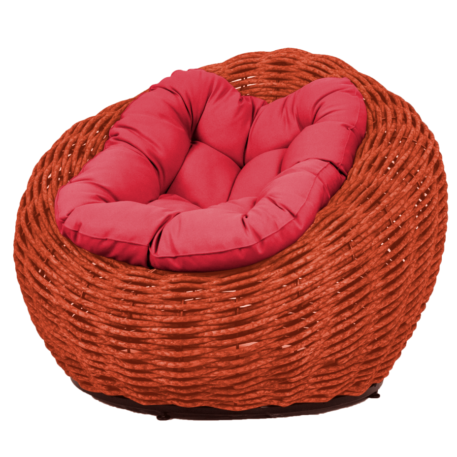 Кресло-гнездо плетеное DeckWOOD Nest (оранжевый)