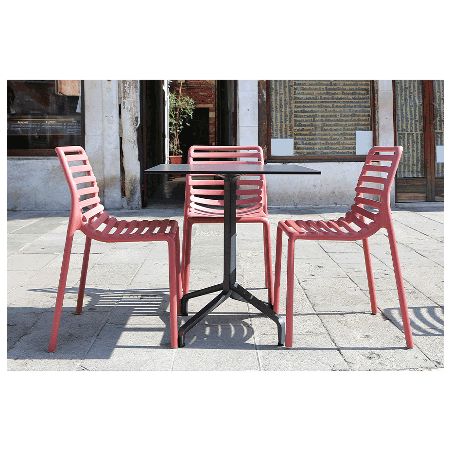 DOGA BRISTOT, стул пластиковый (marsala/марсала)