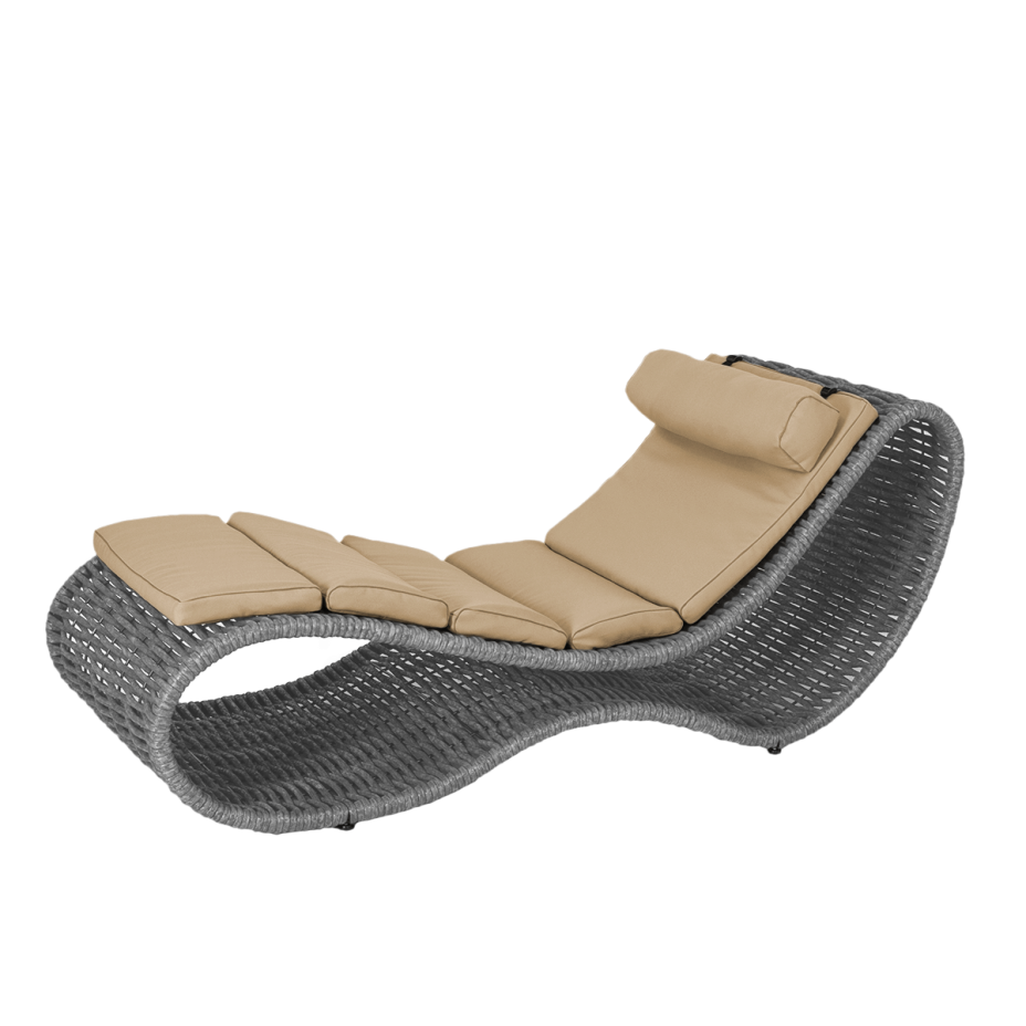 Шезлонг напольный DeckWOOD Wave pool (серый)