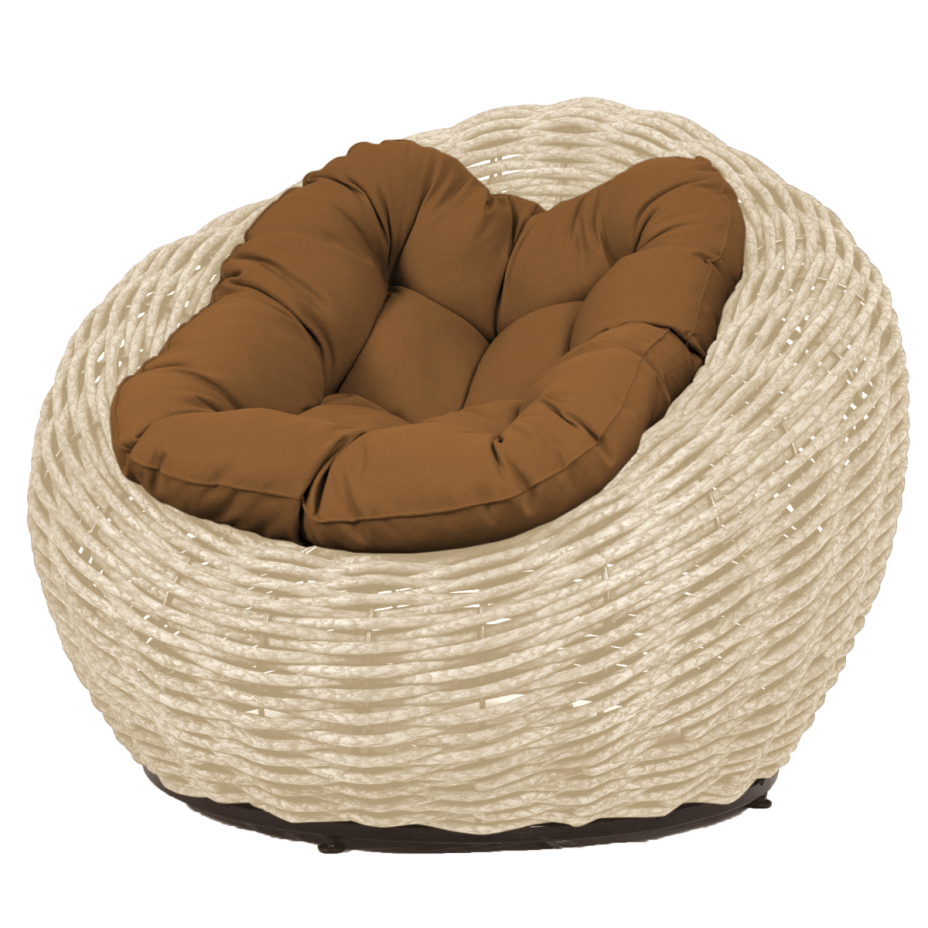 Кресло-гнездо плетеное DeckWOOD Nest (белый)