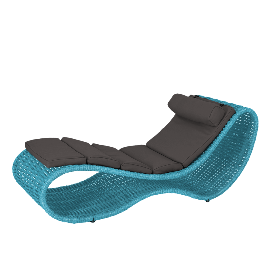 Шезлонг напольный DeckWOOD Wave pool (голубой)