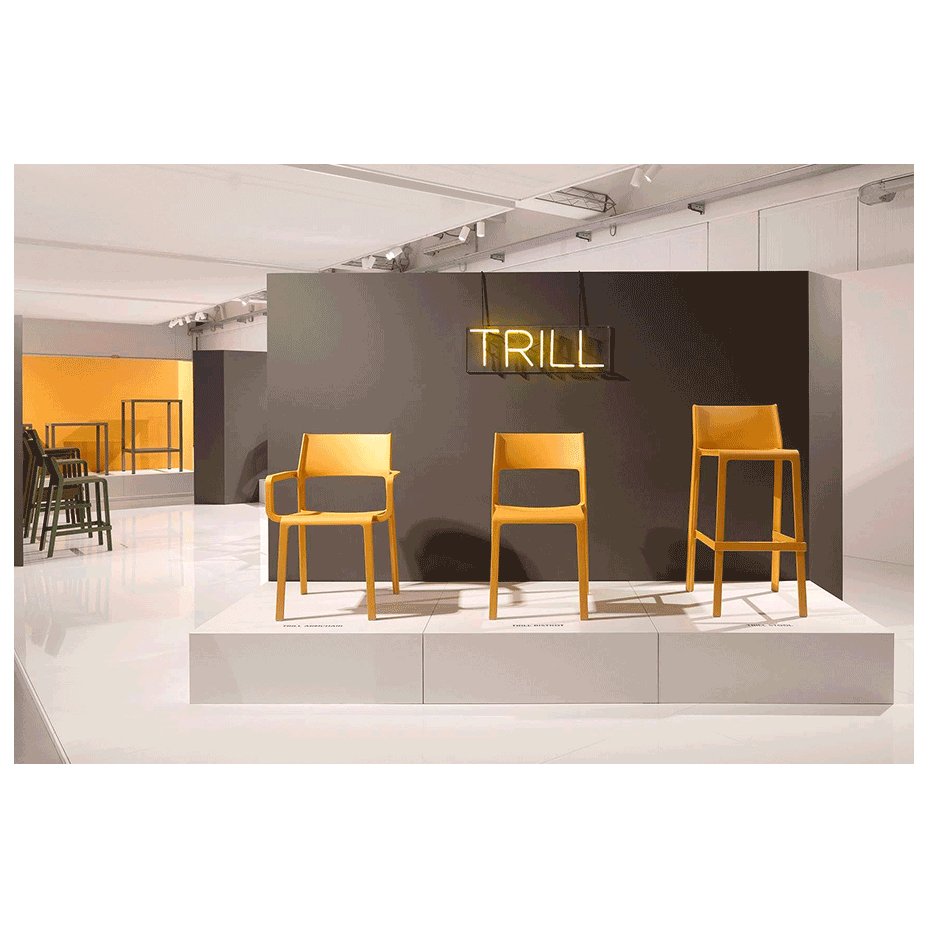 TRILL ARMCHAIR, кресло пластиковое (senape/горчица)