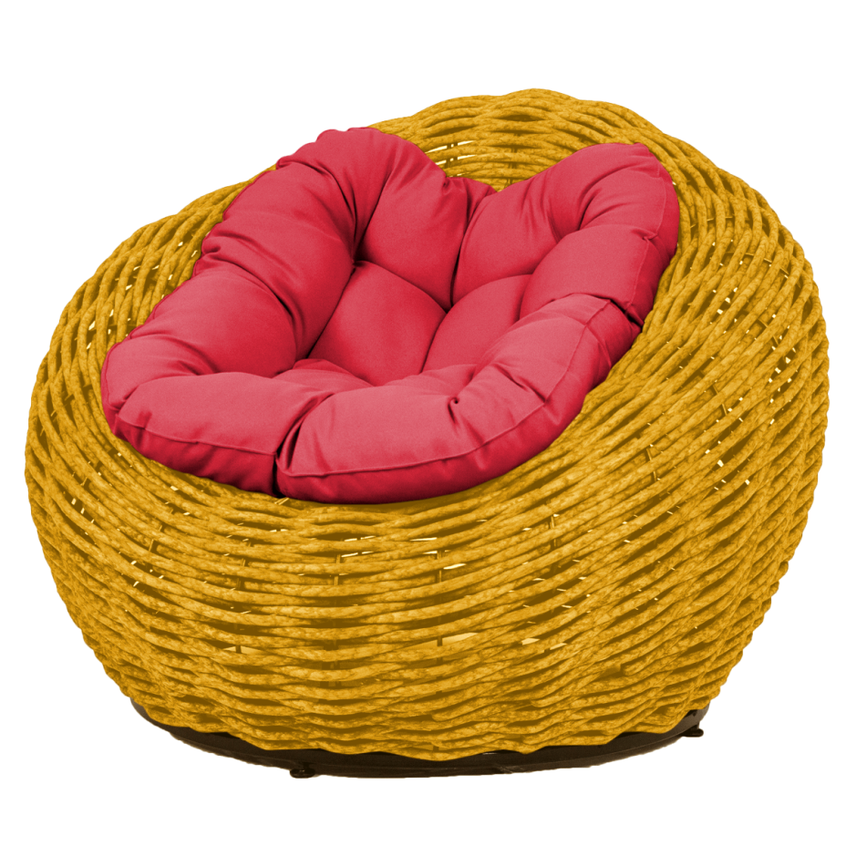 Кресло-гнездо плетеное DeckWOOD Nest (желтый)