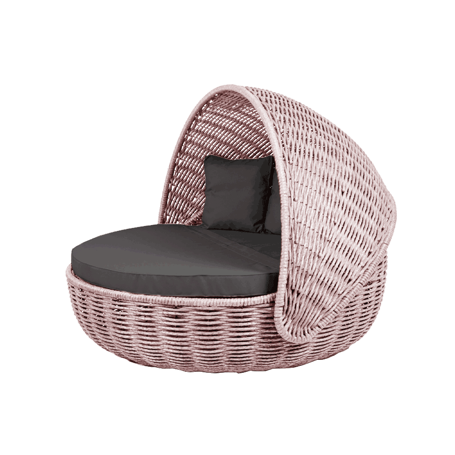 Беседка-кровать NestBed с откидным верхом DeckWOOD (пудровый)
