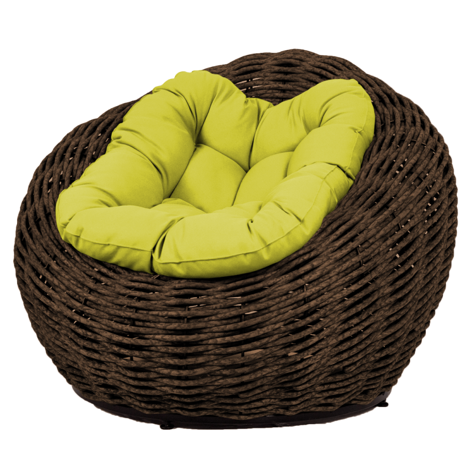 Кресло-гнездо плетеное DeckWOOD Nest (коричневый)