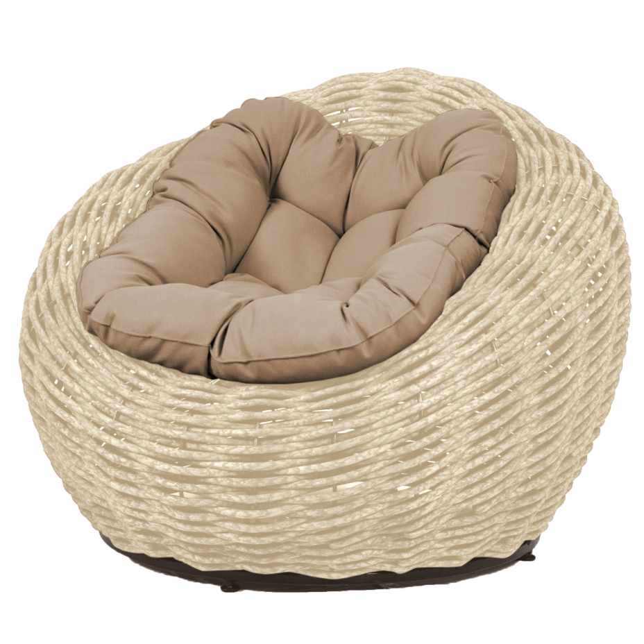 Кресло-гнездо плетеное DeckWOOD Nest (белый)