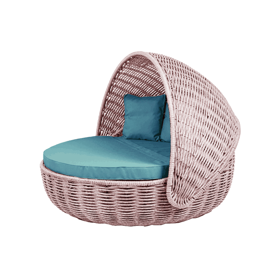 Беседка-кровать NestBed с откидным верхом DeckWOOD (пудровый)