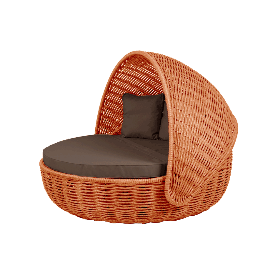Беседка-кровать NestBed с откидным верхом DeckWOOD (оранжевый)