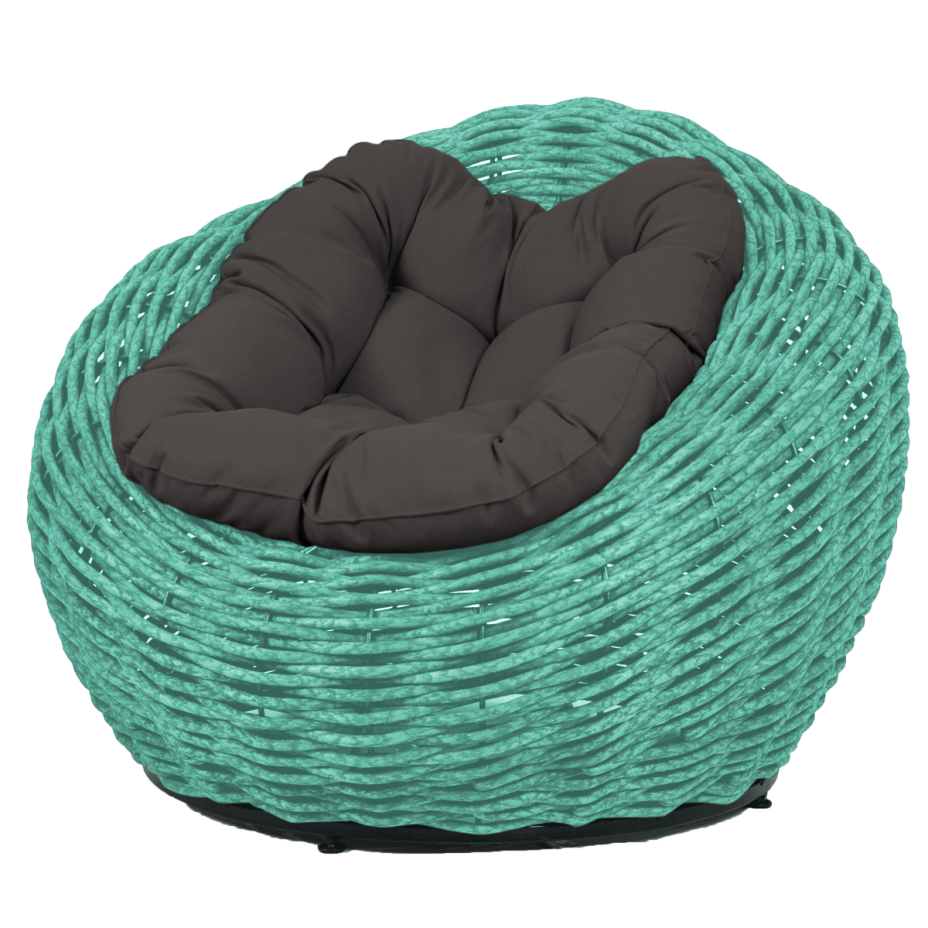 Кресло-гнездо плетеное DeckWOOD Nest (бирюза)