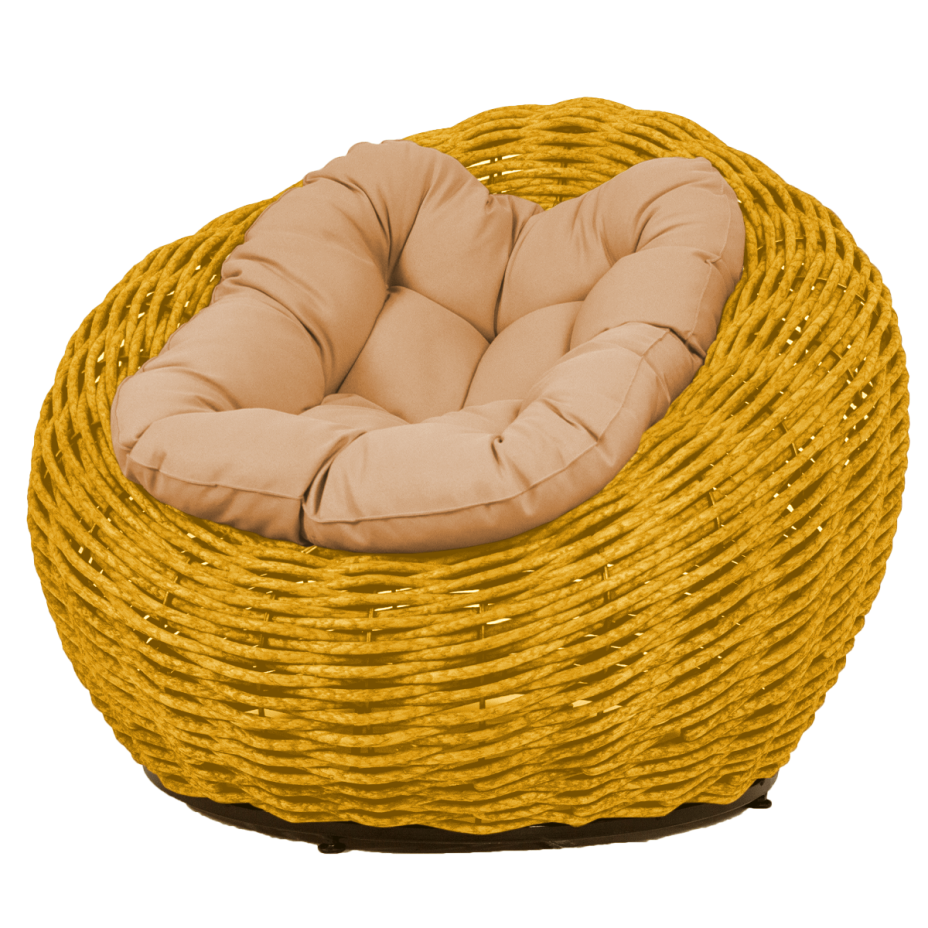 Кресло-гнездо плетеное DeckWOOD Nest (желтый)