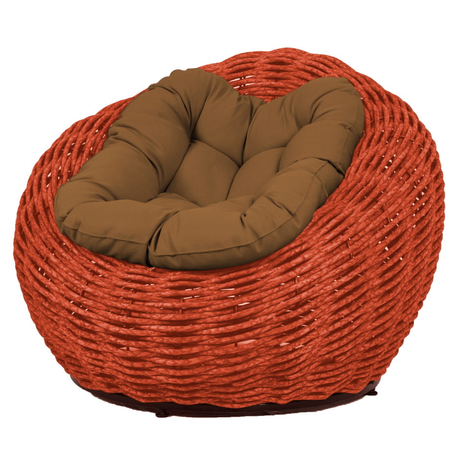 Кресло-гнездо плетеное DeckWOOD Nest (оранжевый)