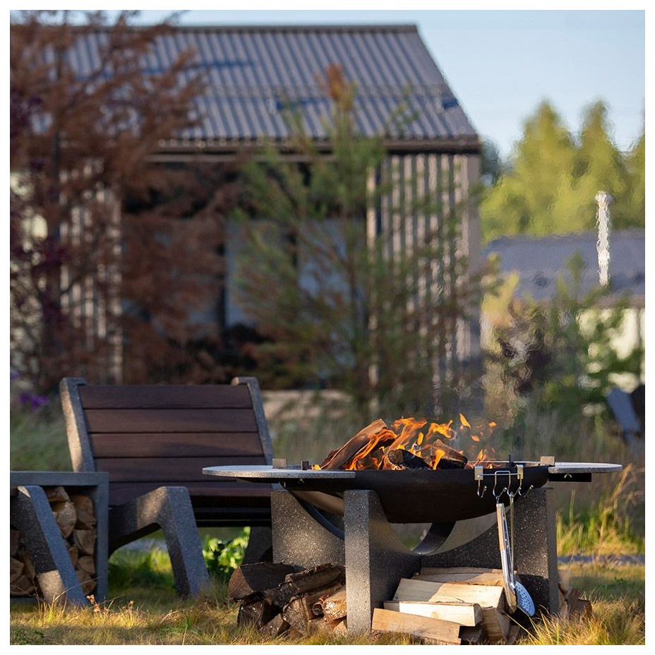 Чугунная чаша на бетонном основании PREMIUM S-серия (80XL)