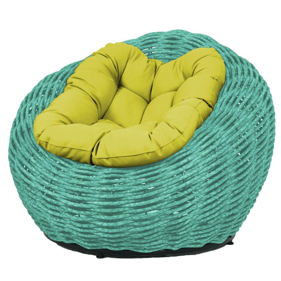 Кресло-гнездо плетеное DeckWOOD Nest (бирюза)