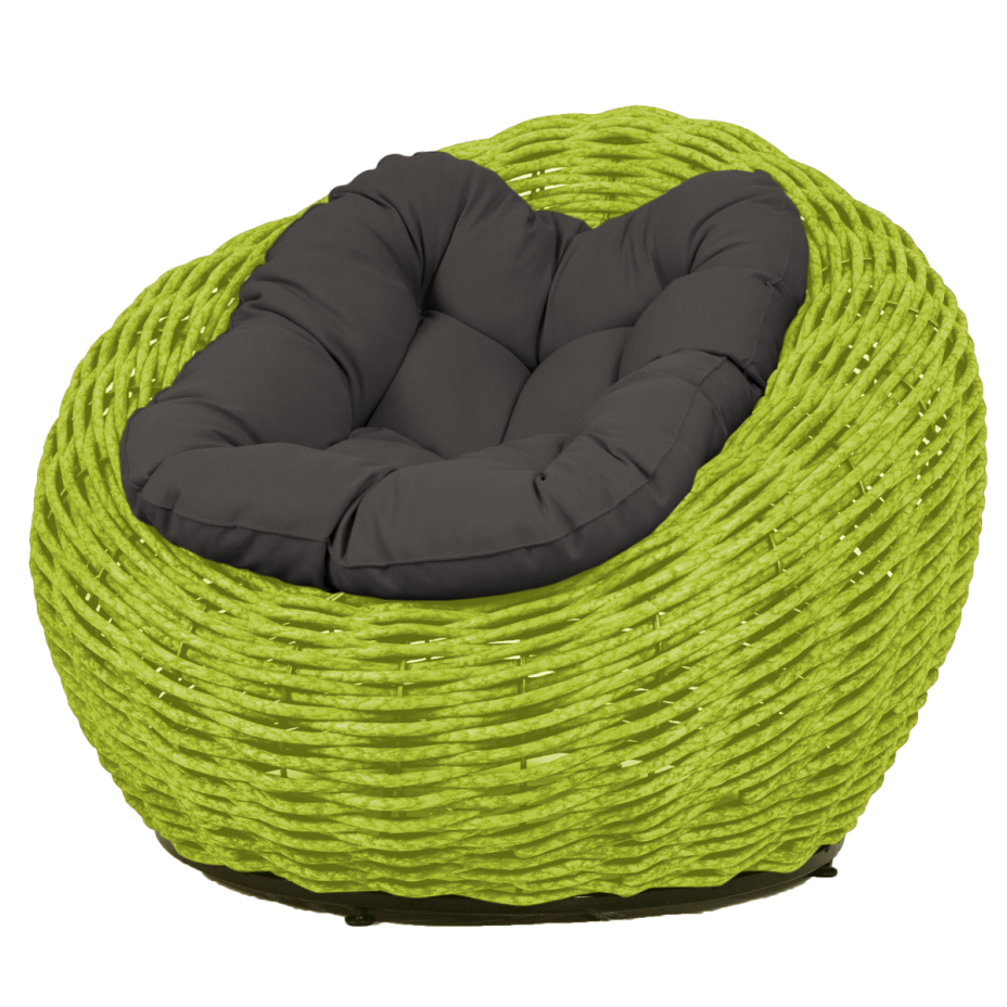 Кресло-гнездо плетеное DeckWOOD Nest (салатовый)