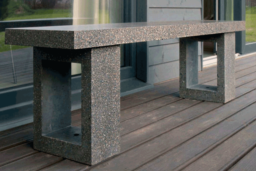 Скамья бетонная прямоугольная