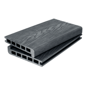 DeckWOOD 3D Ступень Premium NEW 165х24 мм (антрацит, 3м)