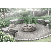 Скамья бетонная полукруглая (SK180)