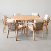 Комплект деревянной мебели Rimini с круглым столом на 6 персон