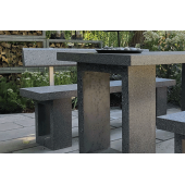 Скамья бетонная прямоугольная (SKM150+спинка)