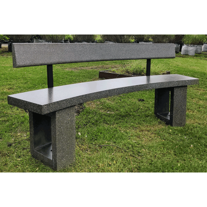 Скамья бетонная полукруглая (SKM180+спинка)