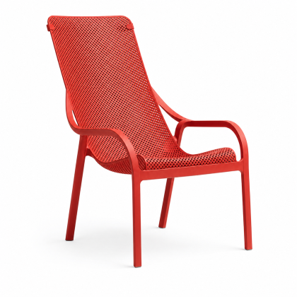 NET LOUNGE, лаунж-кресло пластиковое (corallo/коралл)
