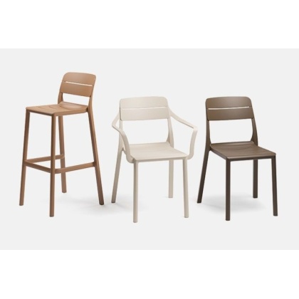 CASSIA STOOL, стул барный пластиковый (cappuccino/капучино)