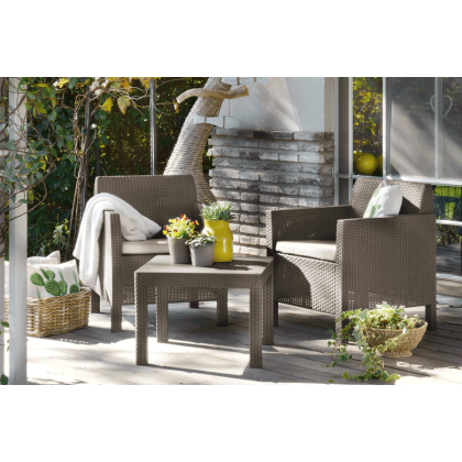 LYON TABLE RATTAN, раскладной стол (капучино)