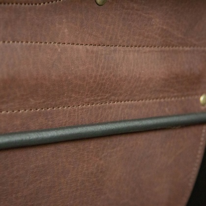 Дровница кожаная с подставкой