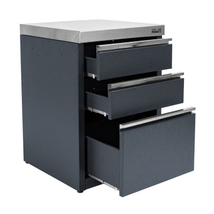 Модуль уличной кухни SMART-600 Стол с тремя ящиками Helios