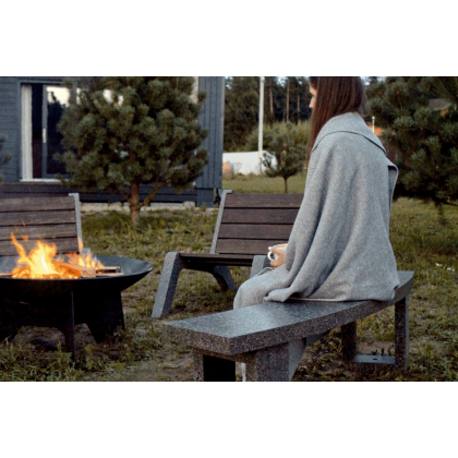 Скамья бетонная полукруглая (SKM180)