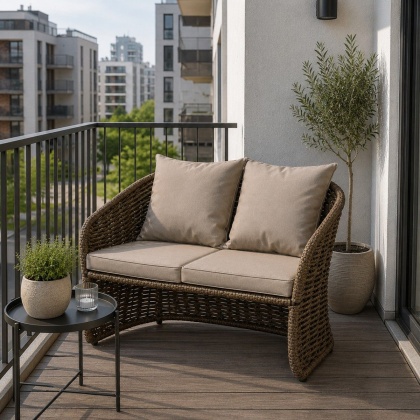 Диван Кантри двойной DeckWOOD (коричневый)