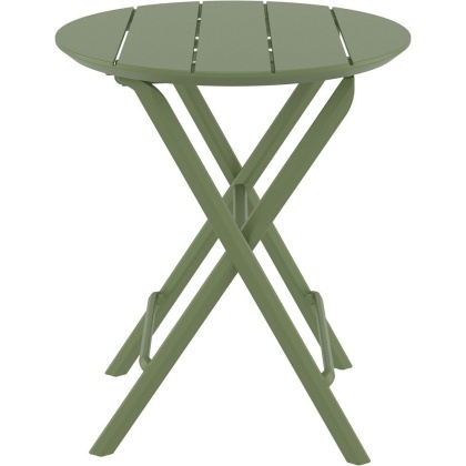 Helen Folding Table Ø60, стол складной круглый (olive green/оливковый)