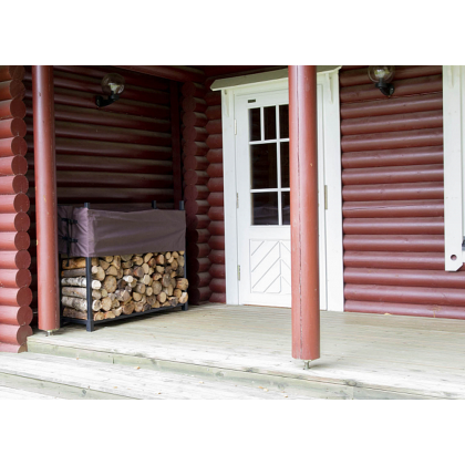 Дровница металлическая с чехлом