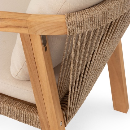 Кресло деревянное с подушками Rimini