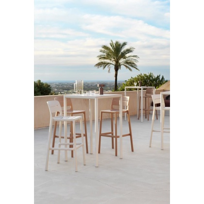 CASSIA STOOL, стул барный пластиковый (corda/бежевый)