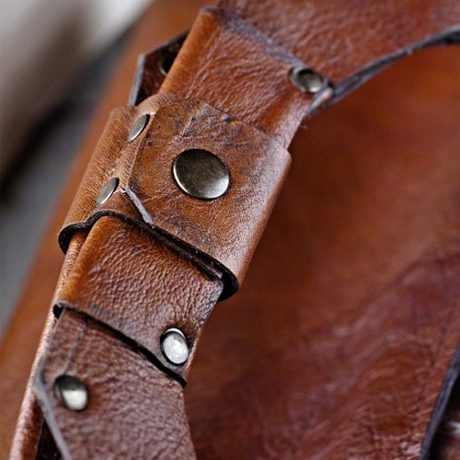 Дровница кожаная с подставкой