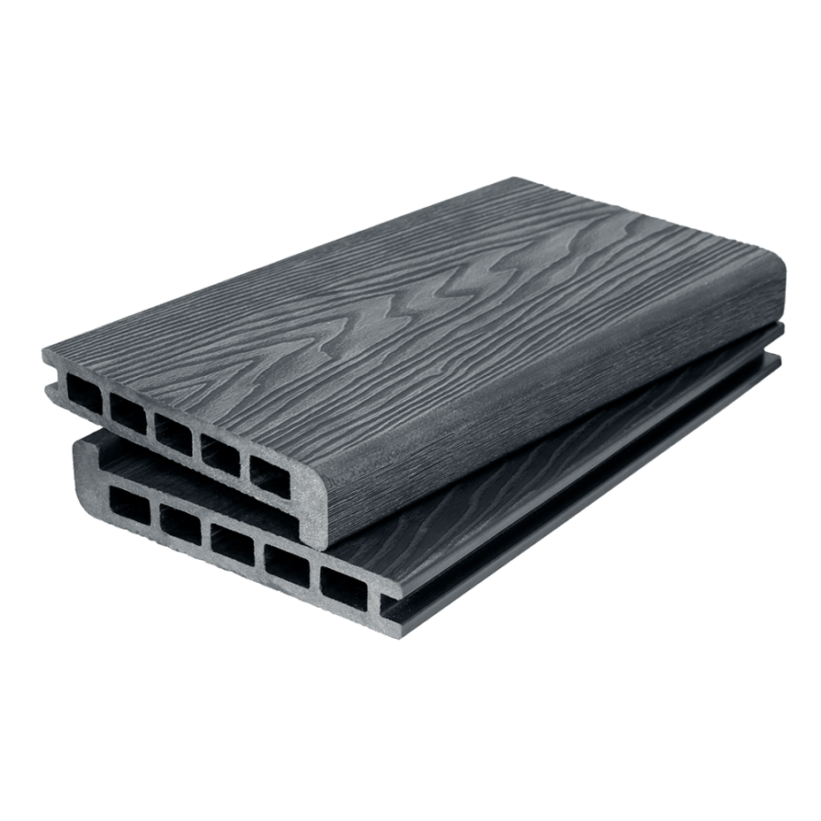 DeckWOOD 3D Ступень Premium NEW 165х24 мм (антрацит, 3м)
