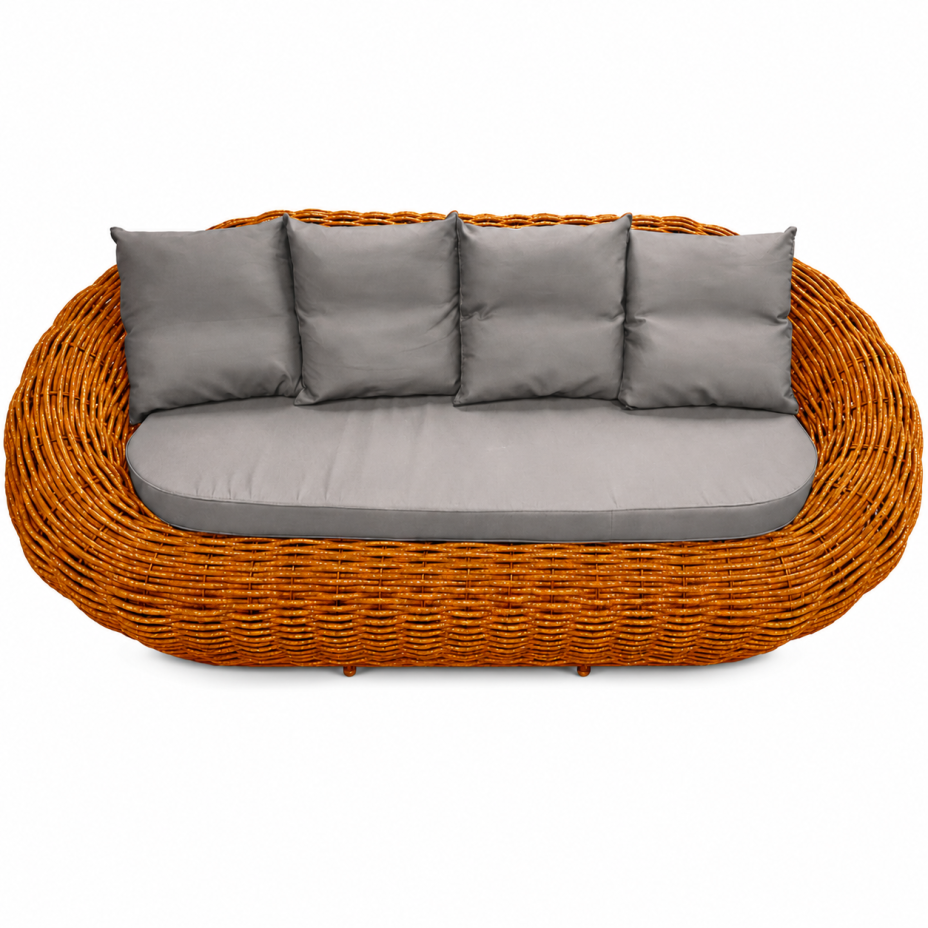 Диван плетеный DeckWOOD Гнездо (оранжевый)